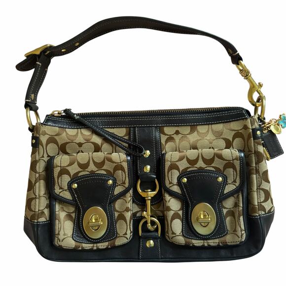 Rare Vintage Coach Signature Canvas Legacy 65th Anniversary Shoulder Bag